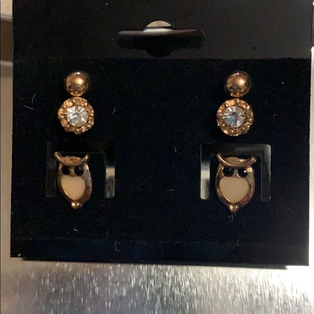 3 pair stud earrings, NWOT